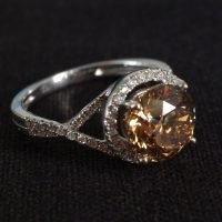 Gem Gardener, fancy brown diamond ring, chocolate diamond ring, fancy brown diamond engagement ring, brown diamond rings for sale, 3 carat diamond ring singapore