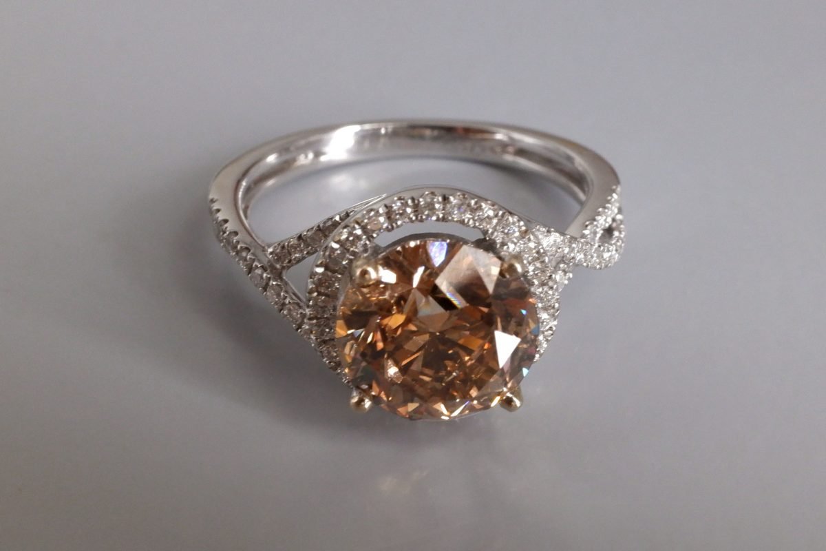 Gem Gardener, fancy brown diamond ring, chocolate diamond ring, fancy brown diamond engagement ring, brown diamond rings for sale, 3 carat diamond ring singapore