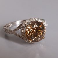 Gem Gardener, fancy brown diamond ring, chocolate diamond ring, fancy brown diamond engagement ring, brown diamond rings for sale, 3 carat diamond ring singapore