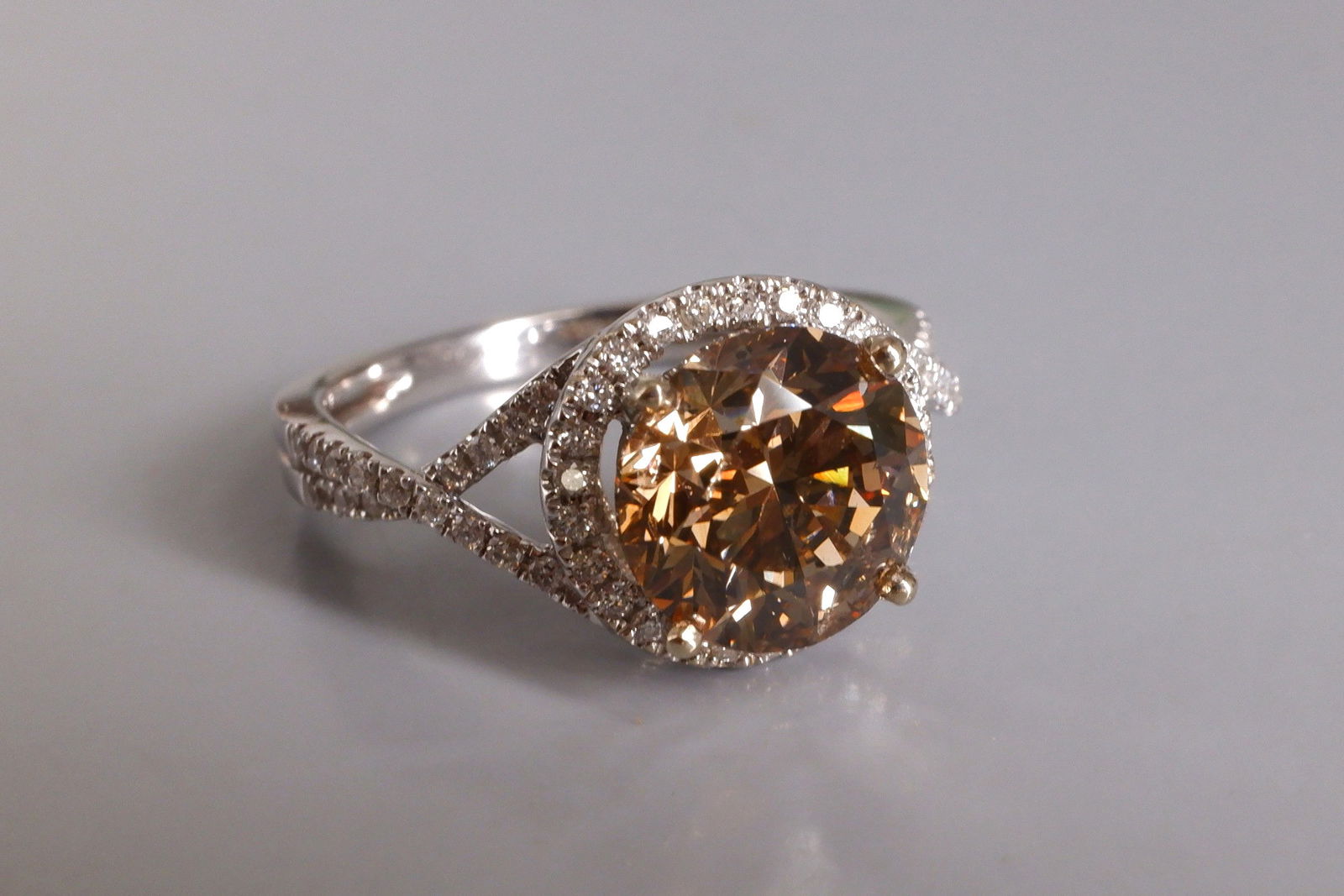 Gem Gardener, fancy brown diamond ring, chocolate diamond ring, fancy brown diamond engagement ring, brown diamond rings for sale, 3 carat diamond ring singapore