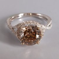 Gem Gardener, fancy brown diamond ring, chocolate diamond ring, fancy brown diamond engagement ring, brown diamond rings for sale, 3 carat diamond ring singapore