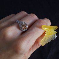 Gem Gardener, fancy brown diamond ring, chocolate diamond ring, fancy brown diamond engagement ring, brown diamond rings for sale, 3 carat diamond ring singapore