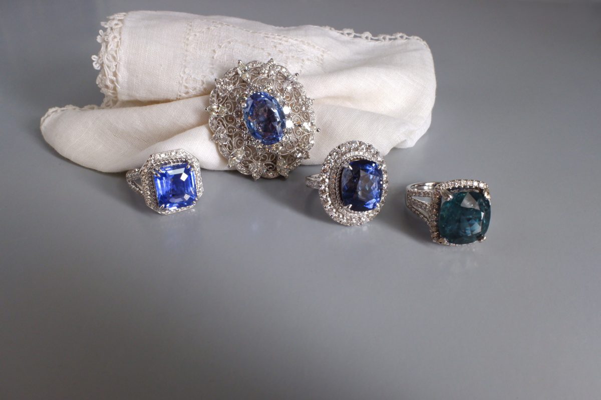 GG Unheated Blue Sapphire Jewelry