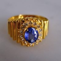 Gem Gardener, vintage mens sapphire ring, mens retro rings for sale, vintage mens rings for sale, sapphire rings for men