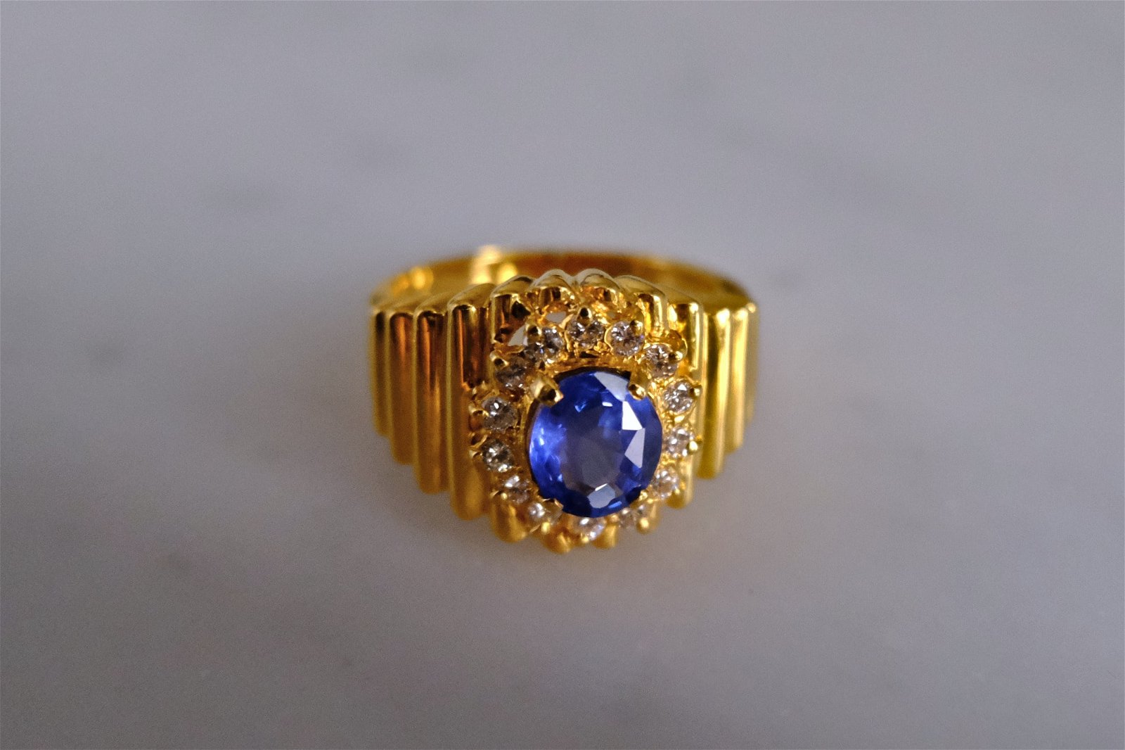Gem Gardener, vintage mens sapphire ring, mens retro rings for sale, vintage mens rings for sale, sapphire rings for men