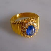 Gem Gardener, vintage mens sapphire ring, mens retro rings for sale, vintage mens rings for sale, sapphire rings for men