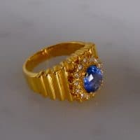 Gem Gardener, vintage mens sapphire ring, mens retro rings for sale, vintage mens rings for sale, sapphire rings for men
