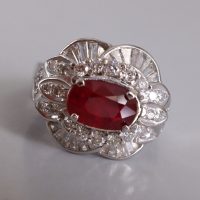 1.95ct Unheated Ruby Art Deco Ring 2a