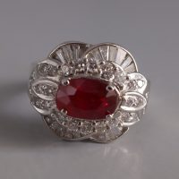 1.95ct Unheated Ruby Art Deco Ring 2b