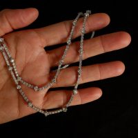4ct Tiered Diamond Choker Necklace 18k