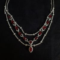 4ct Tiered Diamond Choker Necklace 18k