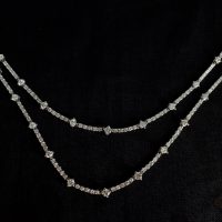 4ct Tiered Diamond Choker Necklace 18k