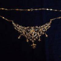 Antique Diamond Filigree Choker Necklace Chinese