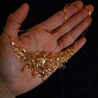 Antique Diamond Filigree Choker Necklace Chinese