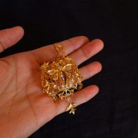 Antique Diamond Filigree Choker Necklace Chinese
