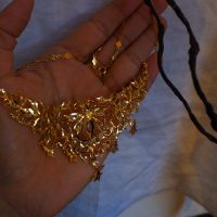 Antique Diamond Filigree Choker Necklace Chinese