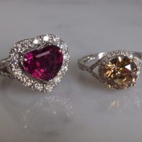 4.02ct Ruby Heart Halo Ring 4e