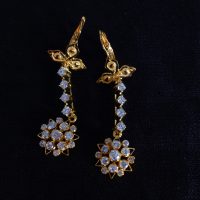 dangle drop diamond earrings, peranakan earrings, straits chinese jewelry, diamond earrings vintage, peranakan style earrings, diamond earrings singapore, peranakan jewellery singapore, antique peranakan jewelry, Gem Gardener