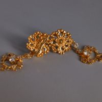22k Chinese Gold Pendant Earrings Diamond Vintage