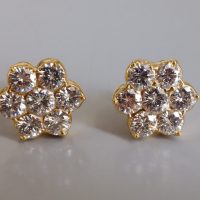 2.5ctw Antique Diamond Stud Earrings 20k Chinese