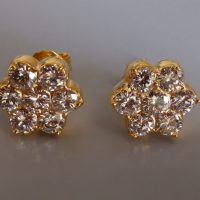 2.5ctw Antique Diamond Stud Earrings 20k Chinese