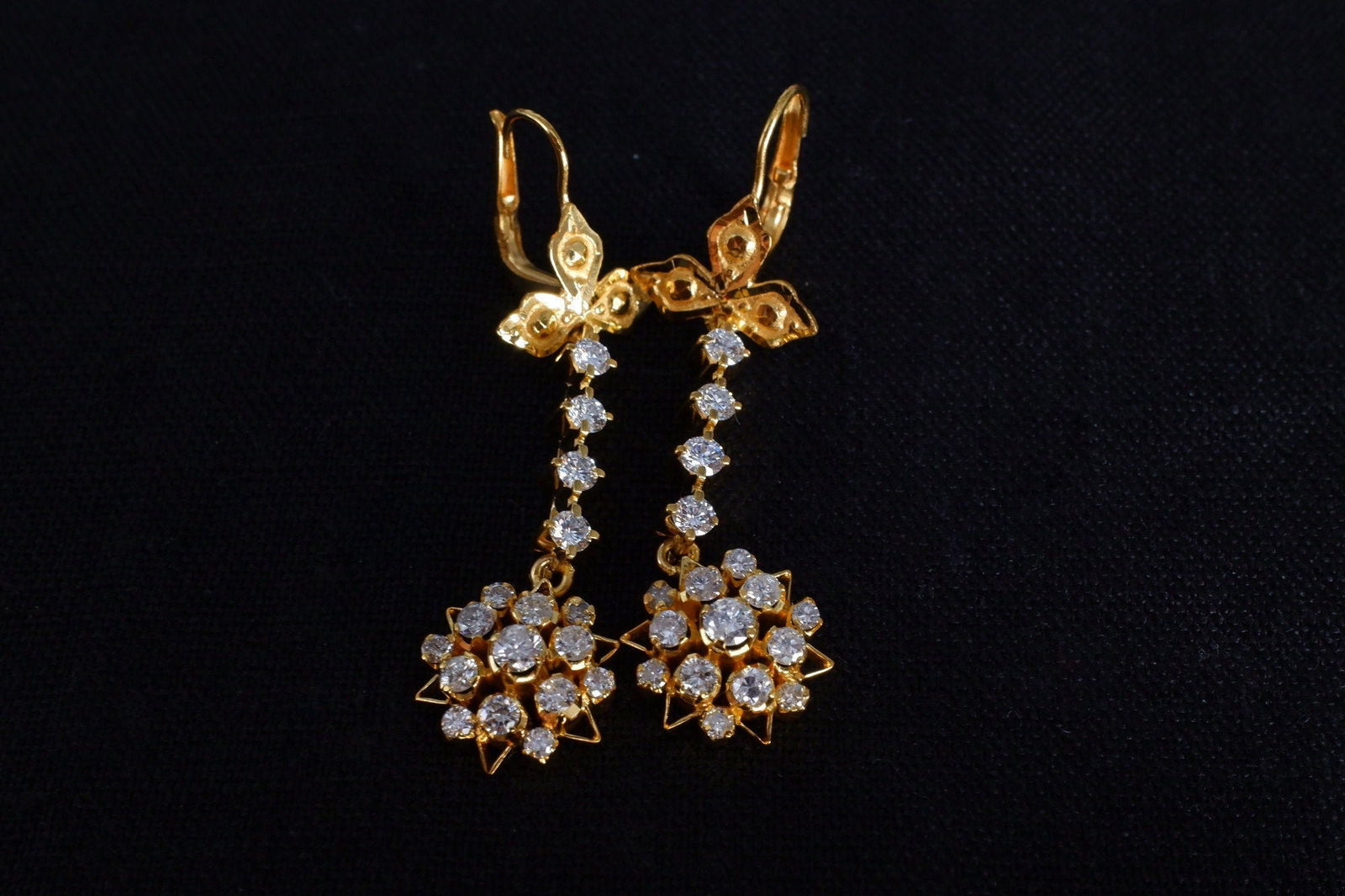 dangle drop diamond earrings, peranakan earrings, straits chinese jewelry, diamond earrings vintage, peranakan style earrings, diamond earrings singapore, peranakan jewellery singapore, antique peranakan jewelry, Gem Gardener