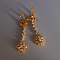dangle drop diamond earrings, peranakan earrings, straits chinese jewelry, diamond earrings vintage, peranakan style earrings, diamond earrings singapore, peranakan jewellery singapore, antique peranakan jewelry, Gem Gardener