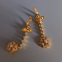 dangle drop diamond earrings, peranakan earrings, straits chinese jewelry, diamond earrings vintage, peranakan style earrings, diamond earrings singapore, peranakan jewellery singapore, antique peranakan jewelry, Gem Gardener