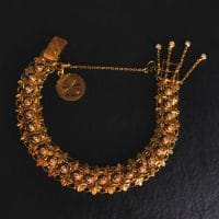 Chinese Lace Gold Bracelet 20k Vintage
