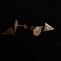 Antique Diamond Pendant Earrings 18k Chinese Victorian