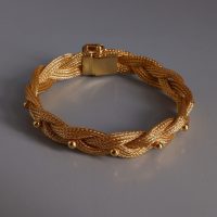 Gem Gardener, braided gold bracelet, woven gold bracelet, gold bracelet singapore, braided mesh bracelet, vintage braided gold bracelet, vintage gold bracelets for sale, vintage jewellery singapore, antique jewellery singapore, vintage solid gold bracelets