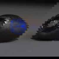 4.6ct Natural Blue Sapphire Black Gold Ring Comet