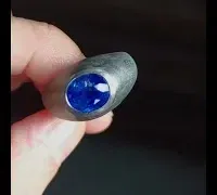 blue sapphire comet ring black gold video