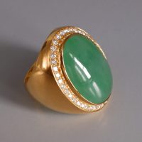 Gem Gardener, large jade ring, art deco jade ring, big green jade ring, jadeite jade rings for sale, mens vintage gold jade ring, mens vintage jadeite ring, jade ring singapore