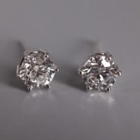 Gem Gardener, 1ct diamond stud earrings, diamond stud earrings 1 carat each, diamond stud earrings singapore, d vs2 diamond, f vs1 diamond, 2ct diamond stud earrings white gold, buy GIA certified diamond stud earrings, diamond jewellery singapore, diamond jewelry singapore, fine diamond jewellery online shopping