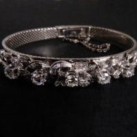 Gem Gardener, vintage white gold diamond bracelet, diamond bangle bracelet white gold, antique white gold diamond bracelet, diamond bracelet watch band, diamond bracelet singapore