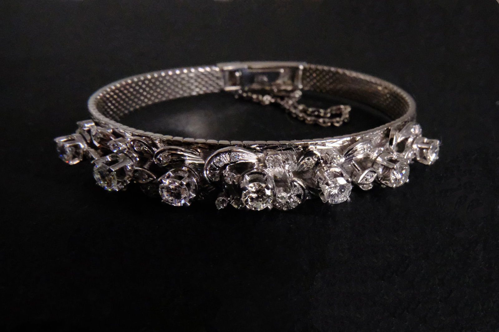 Gem Gardener, vintage white gold diamond bracelet, diamond bangle bracelet white gold, antique white gold diamond bracelet, diamond bracelet watch band, diamond bracelet singapore