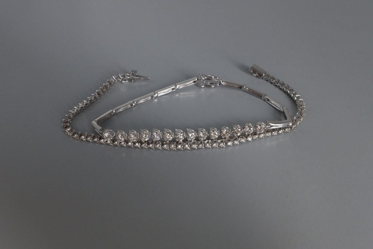 Dainty Diamond Link Bracelet Vintage 18k | Gem Gardener