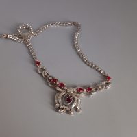 Ruby & Pink Sapphire Lavaliere Necklace 18k