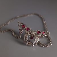 Ruby & Pink Sapphire Lavaliere Necklace 18k