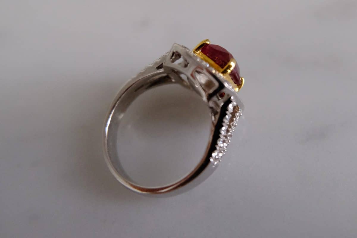 deep red ruby ring