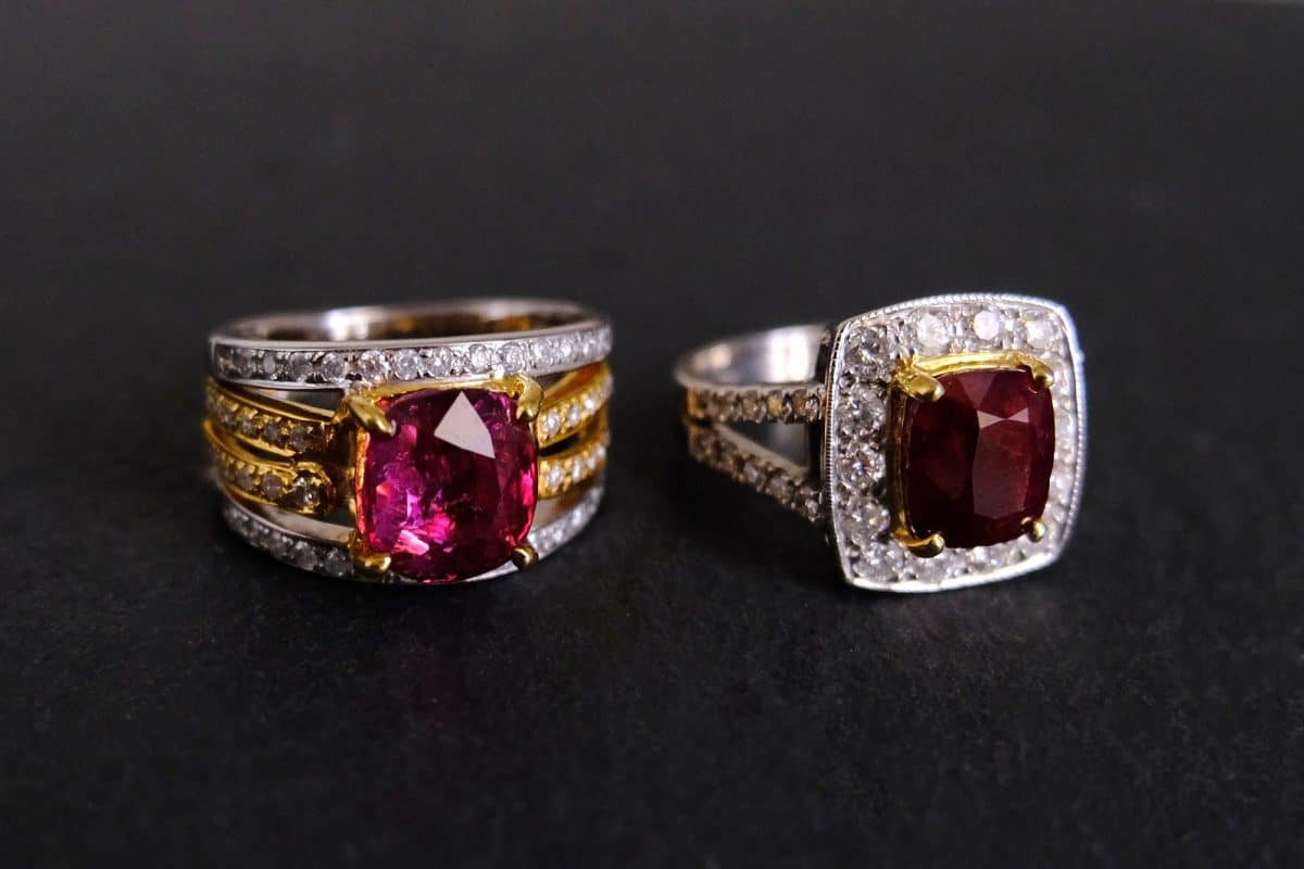 deep red ruby ring