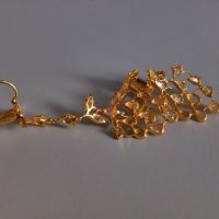 Antique Rose Cut Diamond Chandelier Earrings 20k Chinese