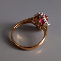 20k Vintage Burmese Ruby Ballerina Ring Chinese
