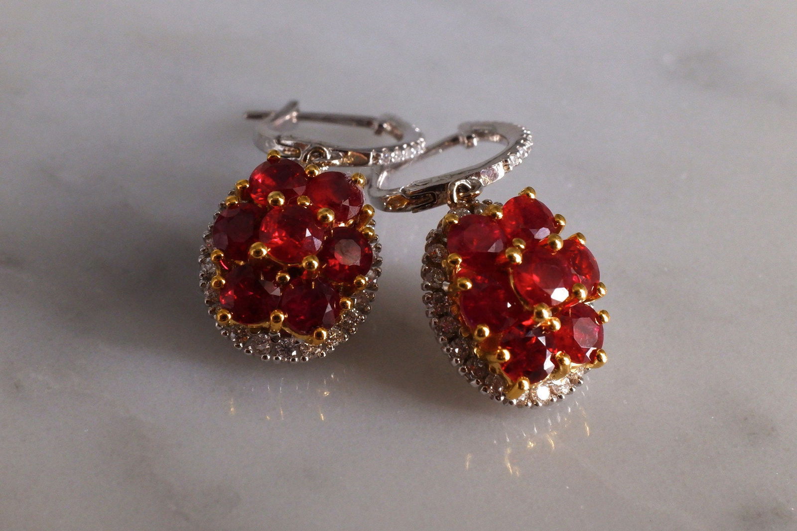 Gem Gardener, ruby drop earrings, red ruby earrings singapore, red ruby drop earrings, gold ruby dangle earrings, ruby earrings singapore