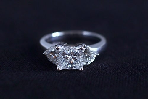 Gem Gardener, three stone diamond ring, princess cut engagement ring, 1ct princess cut diamond ring, GIA princess cut diamond, engagement ring singapore, diamond ring singapore