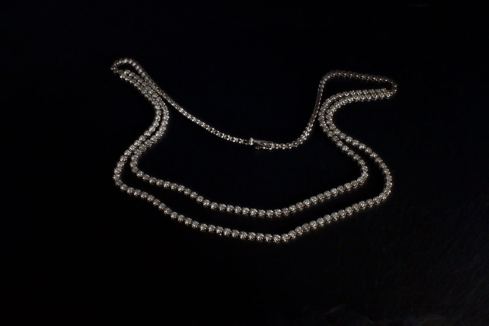 Two Strand Tier Diamond Necklace 18k Gem Gardener