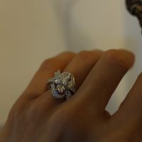 Ribbon Cluster Ring Vintage 18k Edwardian