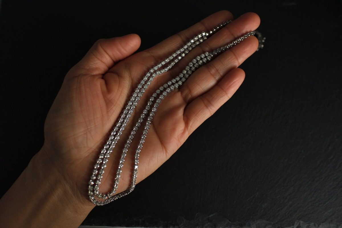 Two Strand Tier Diamond Necklace 18k Gem Gardener