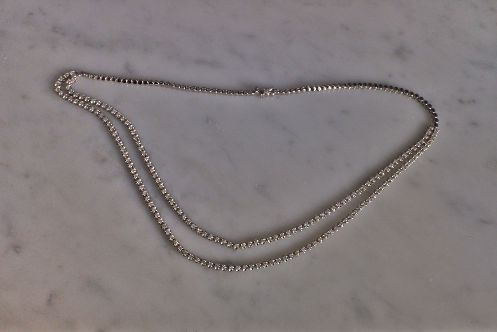 Two Strand Tier Diamond Necklace 18k Gem Gardener
